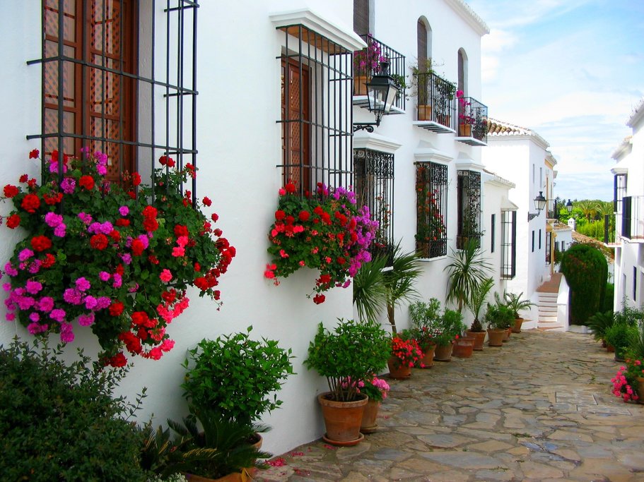 Whitewashed walls of typical Andalucian villages