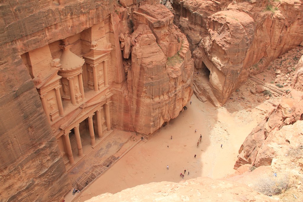 Overlooking the Treasury.