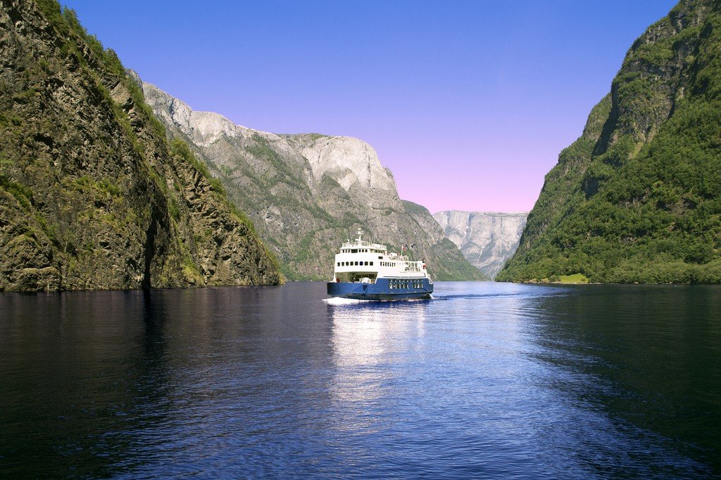 Enjoy a relaxing ferry ride on the Sognefjord.