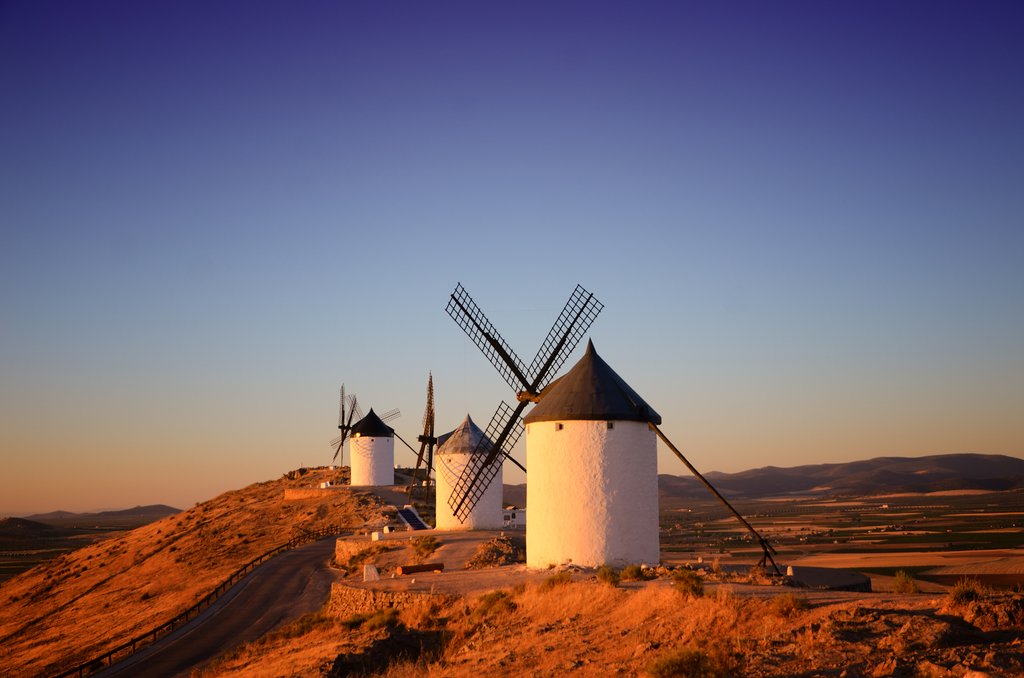 The famous windmills of La Mancha