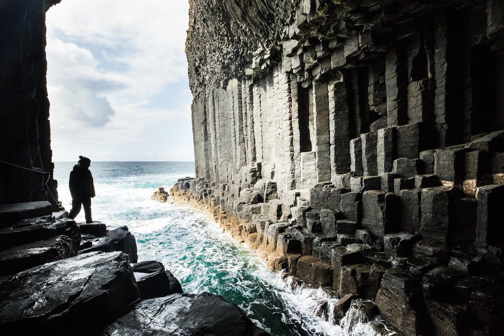 The remarkable basalt columns of Final's Cave.