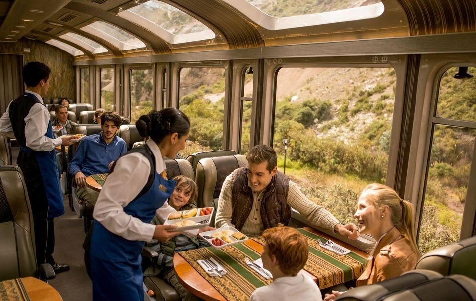 First-class service on PeruRail's Vistadome train (Photo courtesy of PeruRail)