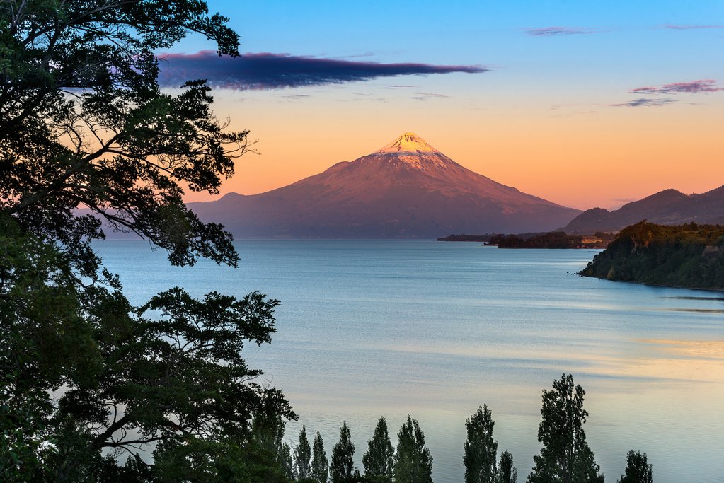 Osorno Volcano at sunset