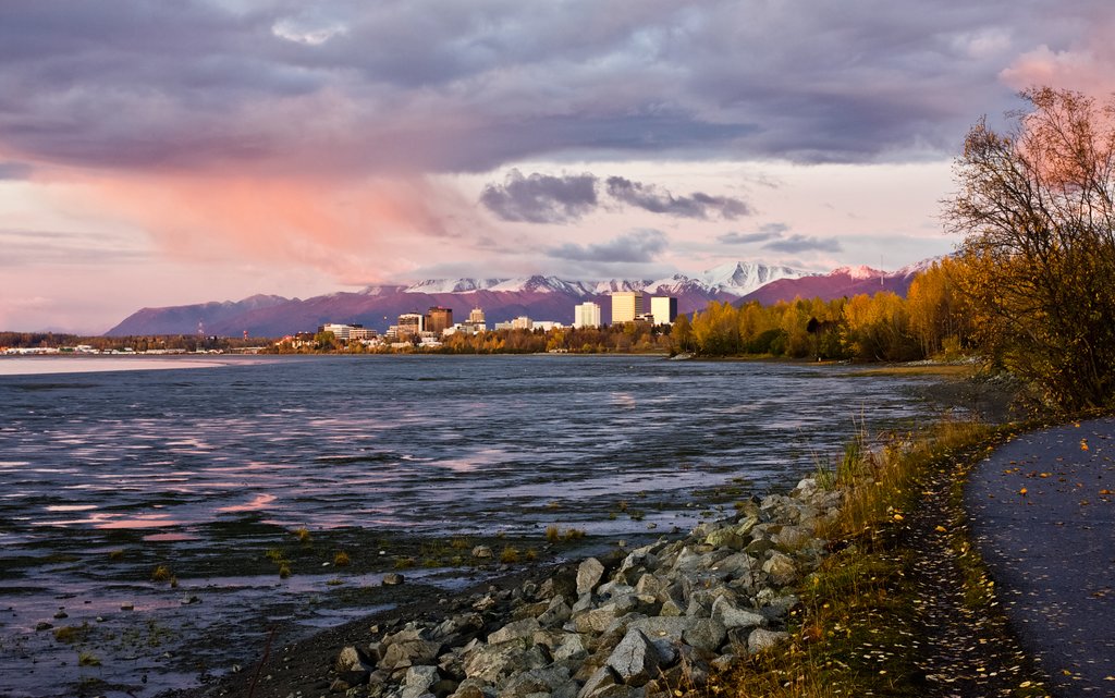 Sunset over Anchorage, Alaska