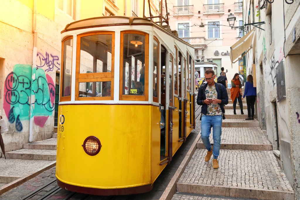 The Famous Yellow Trams of Lisbon
