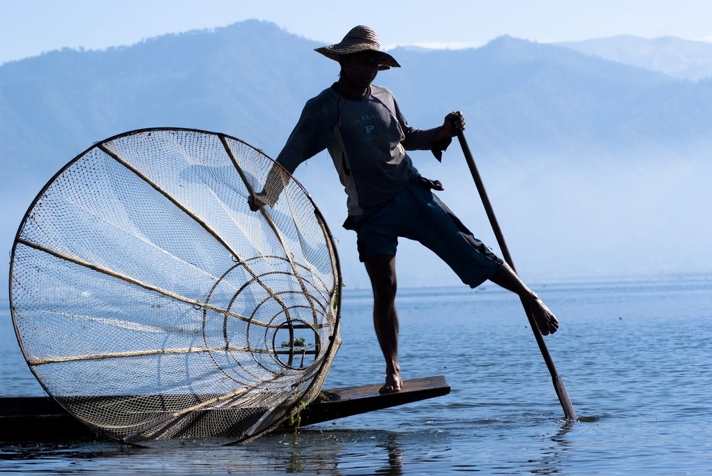 Inle Lake is home to many incredible people, including leg-rowing fishermen