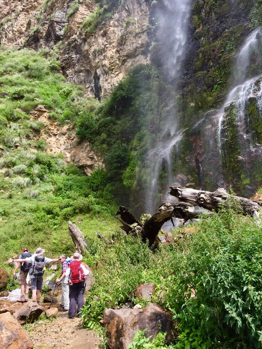 You will follow the Karnali river today as it winds its way through the rocky slopes