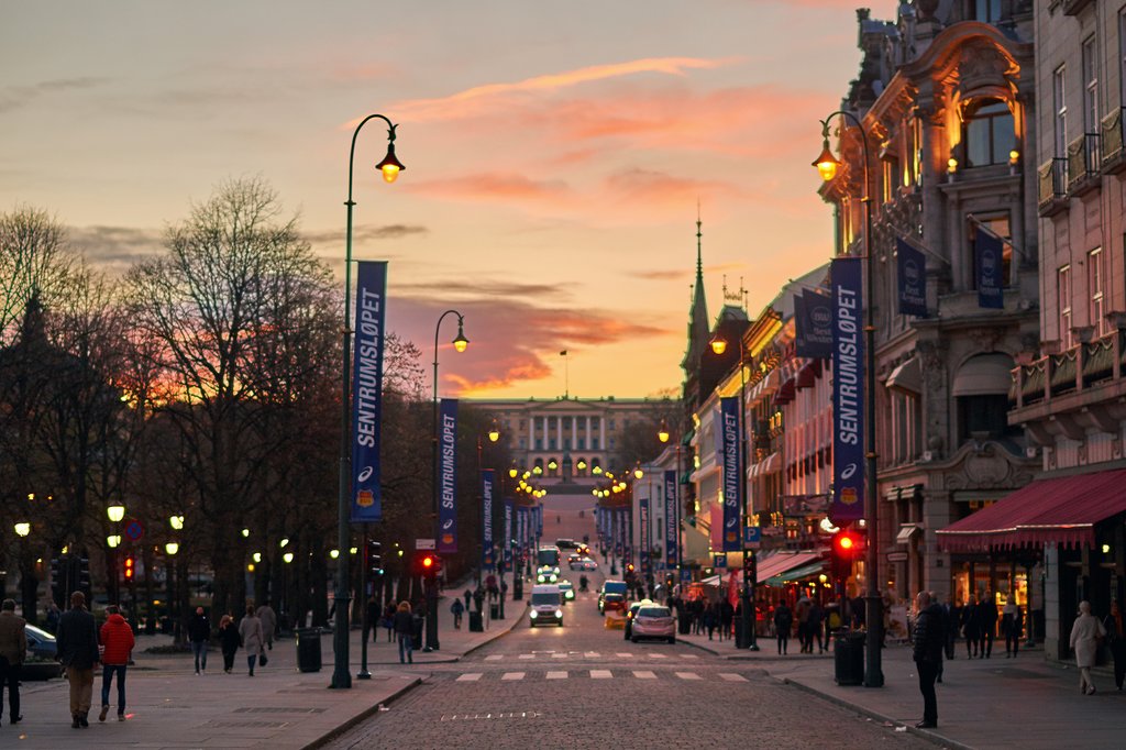 A sunset in Norway's capital
