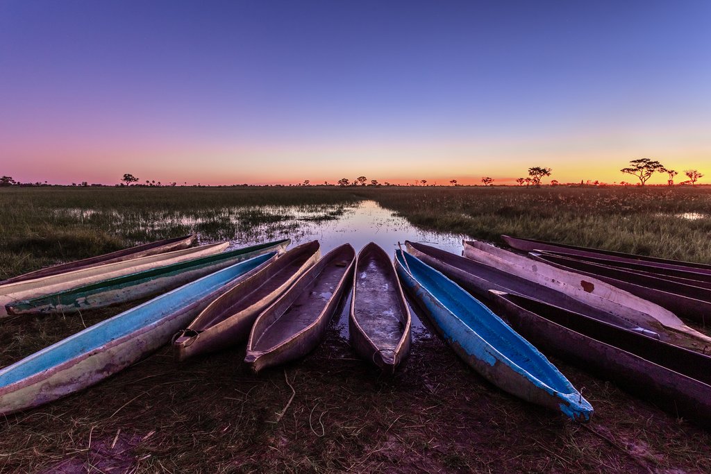 Mokoro Canoes on Okavango Delta