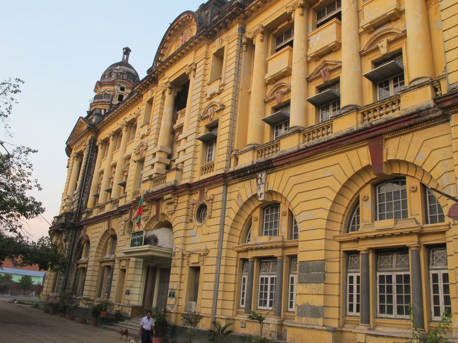 The historic Lawkanawt Building in downtown Yangon