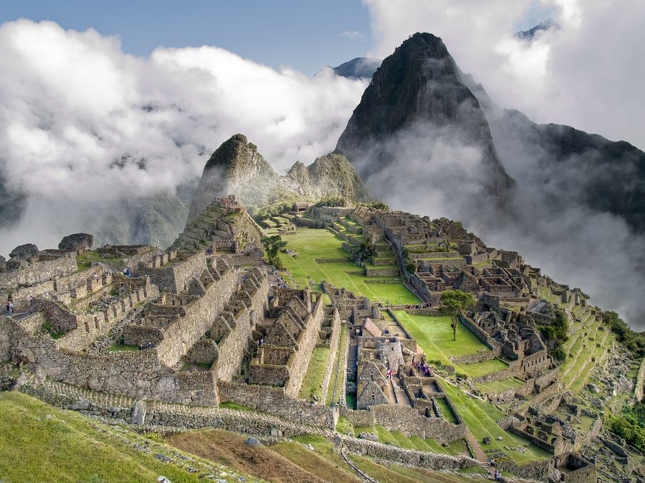 Agricultural terraces surrounding the ruins