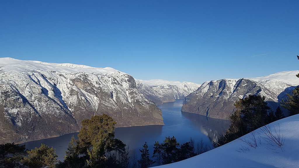 Views of snow-capped mountains