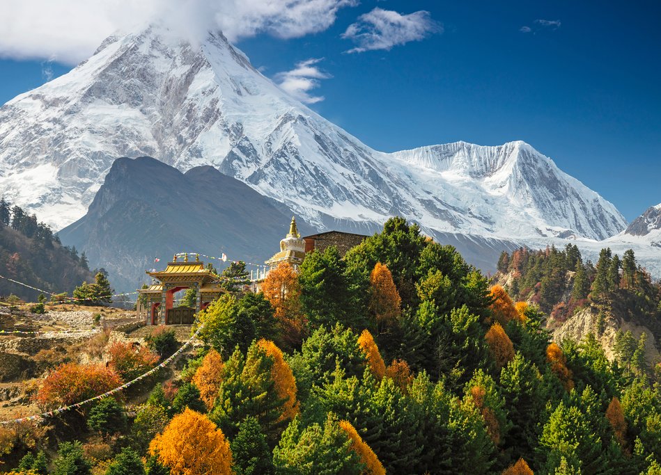 View of Mount Manaslu