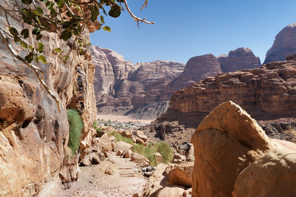 Scenic views in Wadi Rum