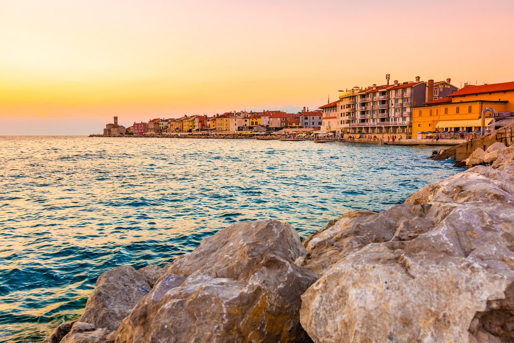 Magic sunlight above the Adriatic sea
