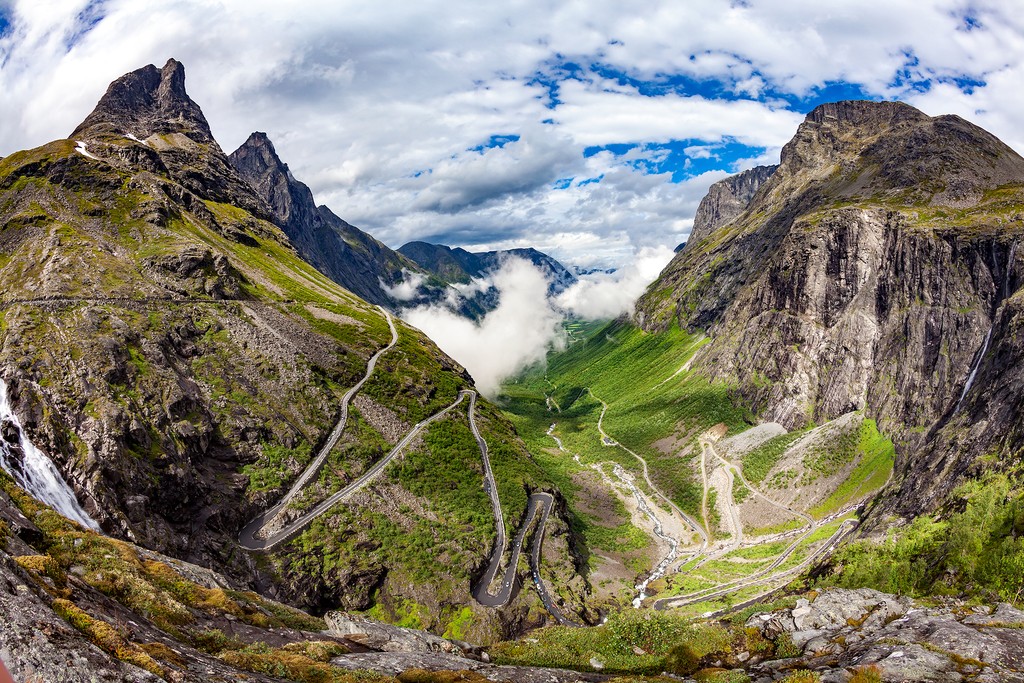 Trollstigen Road as seen from above