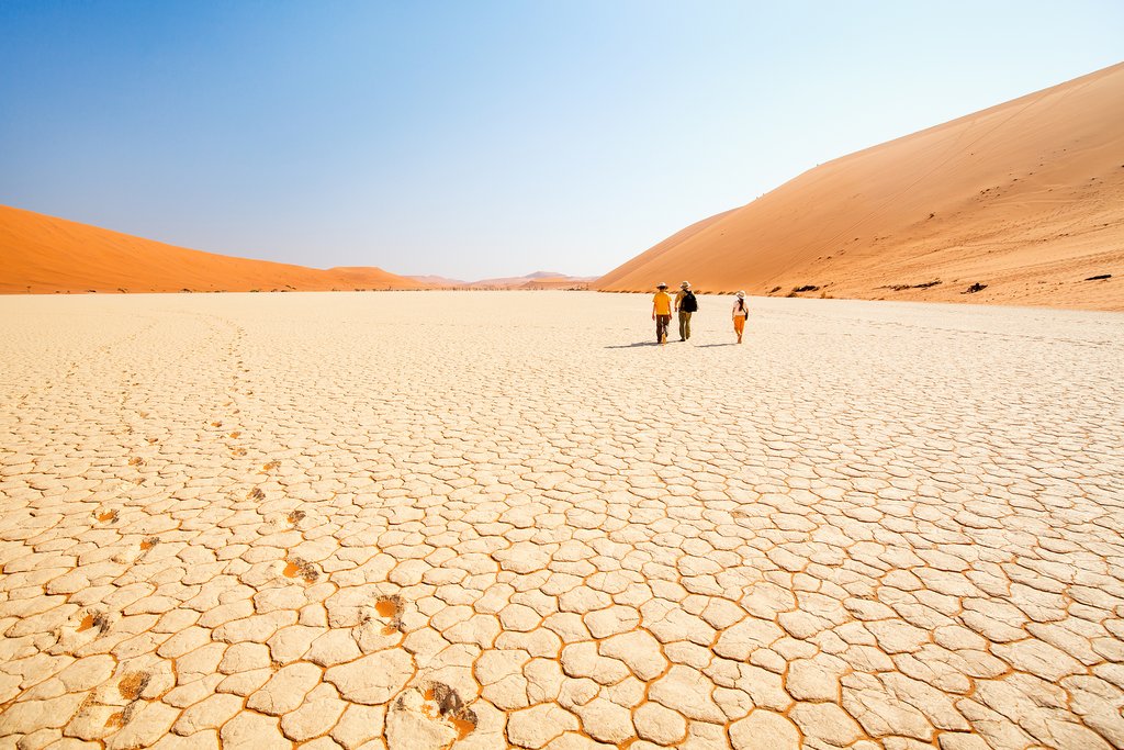 Walking in Deadvlei desert