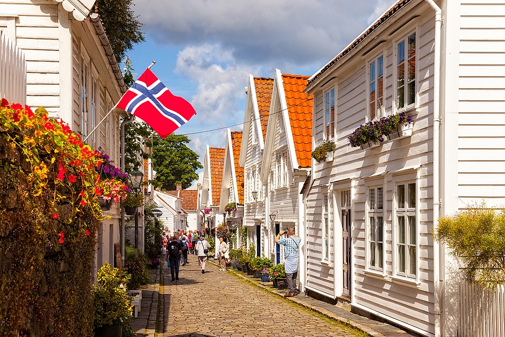 Wooden architecture in downtown Stavanger