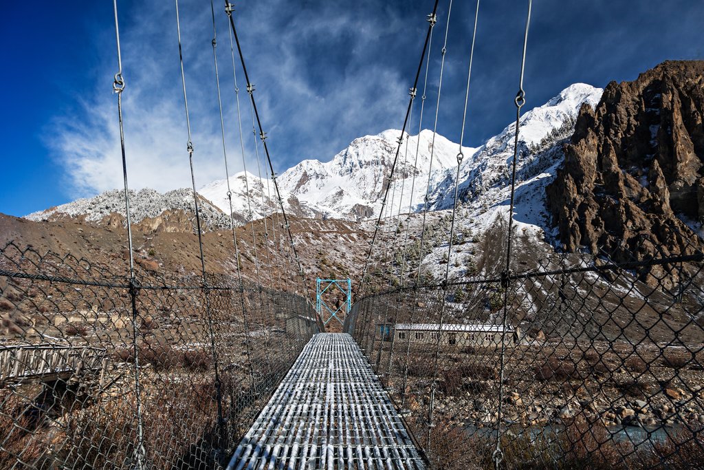 Metal bridge near Manang