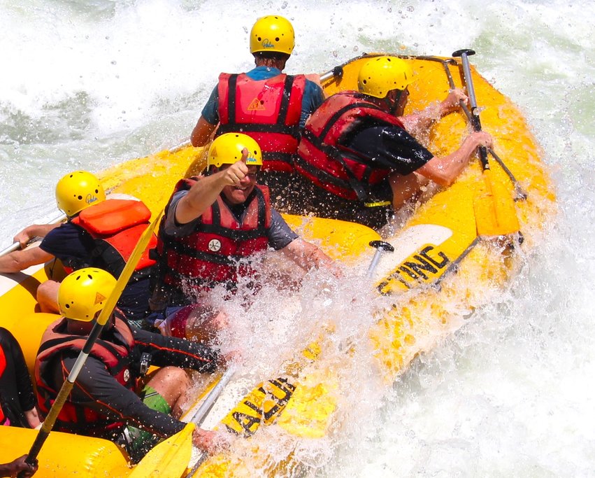 White water rafting on the Nile