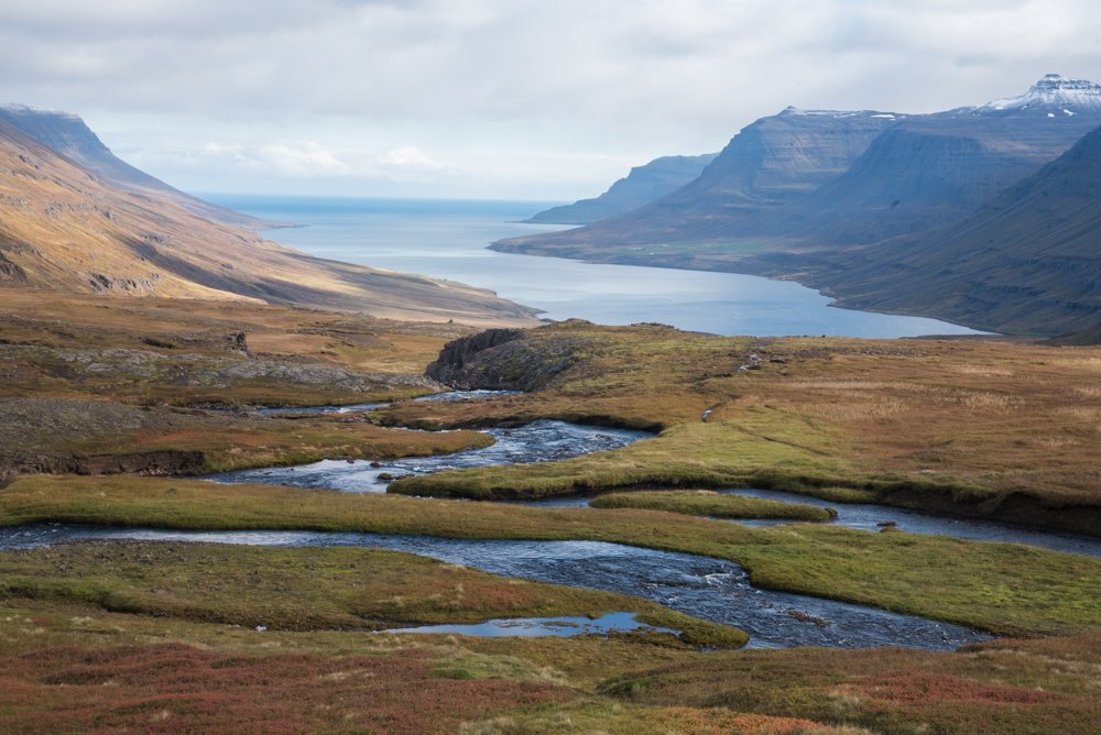 Sedisfjordur from the Vestdalur trail (photo by Chris McCarty)
