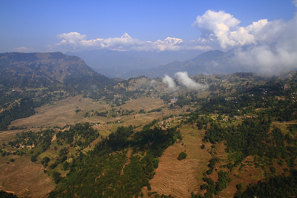 The countryside surrounding Nagarkot, a popular hilltop village