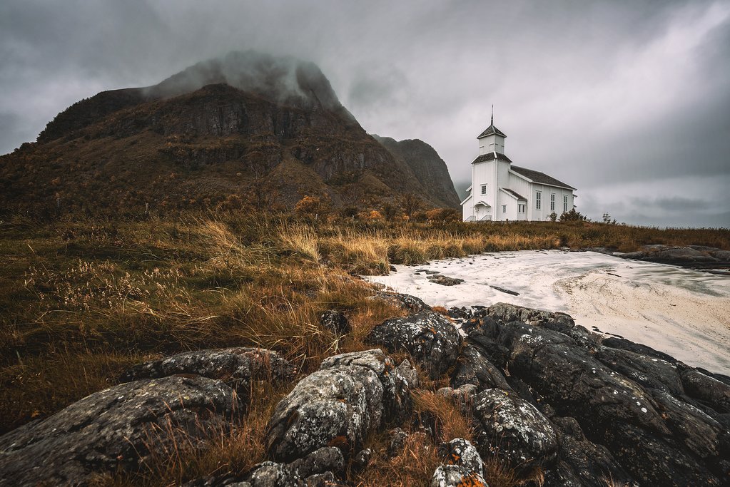 Gimsoy Church, Lofoten Islands