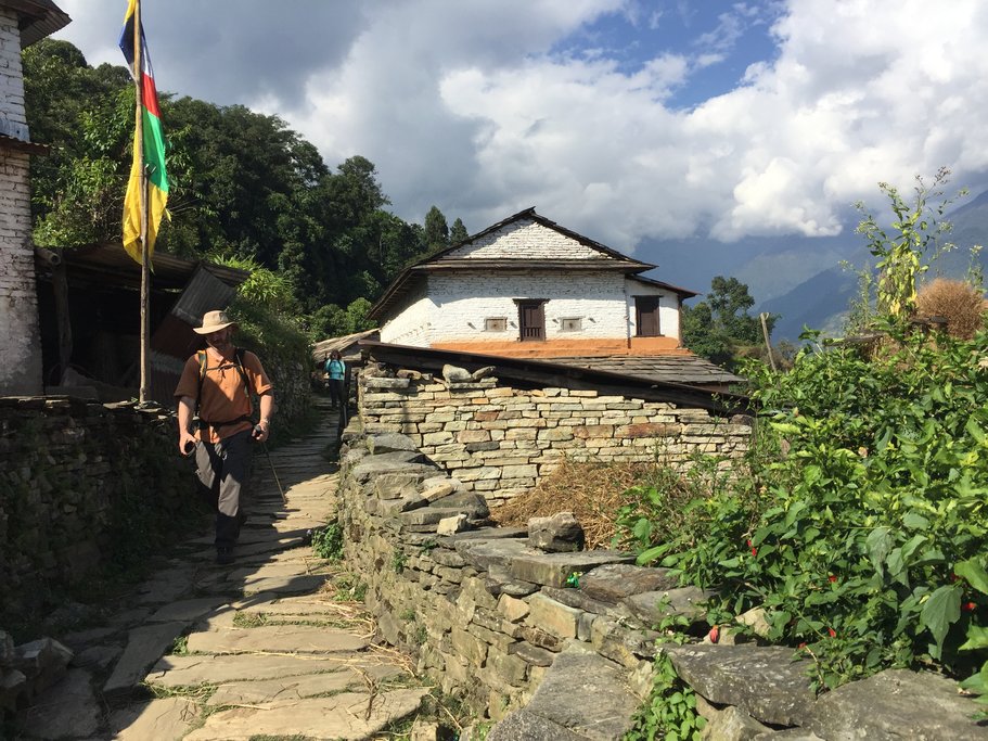 Trekking through villages to Forest Camp