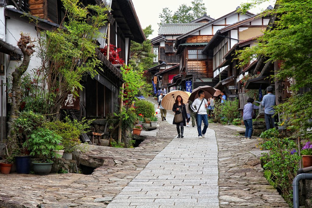 The Nakasendo Trail entering Magome.