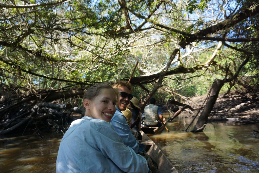 Today's adventure in the conservation area includes a canoe trip on the river to spot wildlife