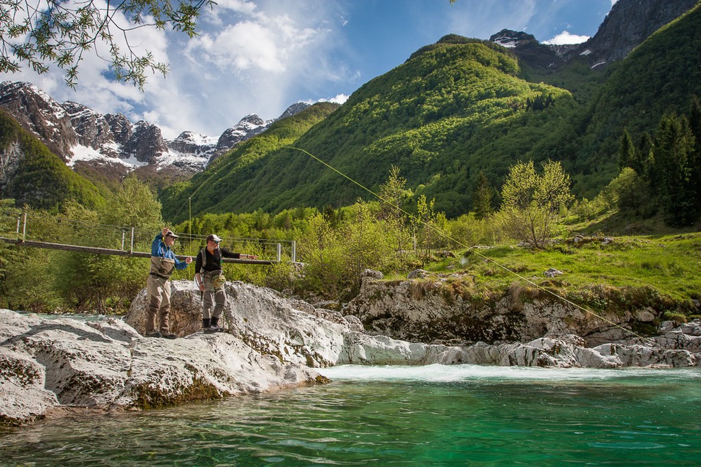 The Soca River is famous for its marble trout