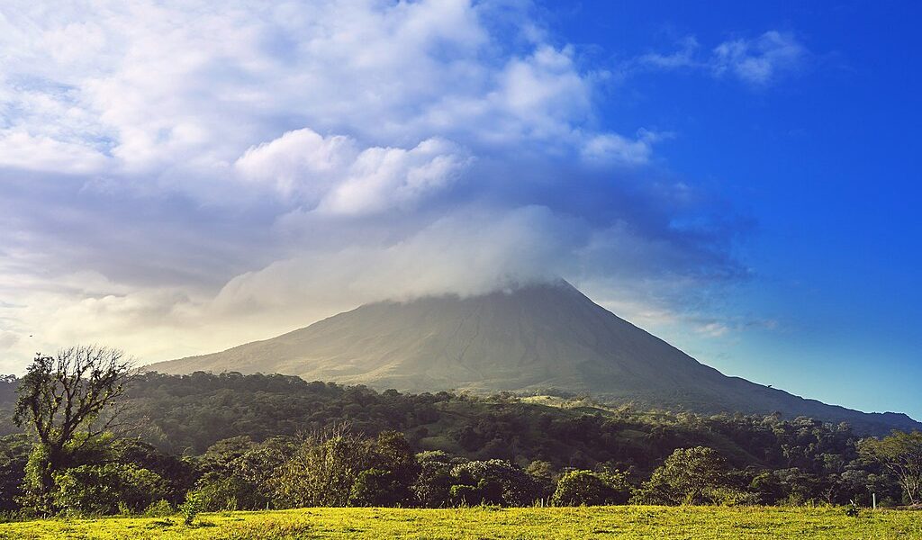 Scenic Arenal volcano in Costa Rica, Central America