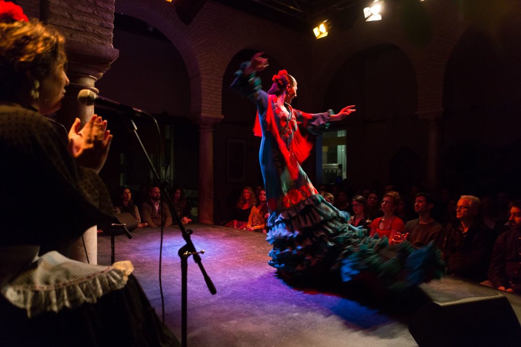 A live performance at the Museo del Baile Flamenco
