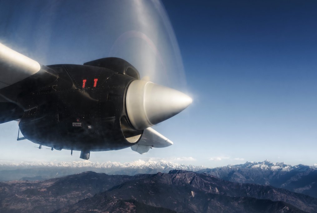 Propeller flight from Kathmandu to Lukla