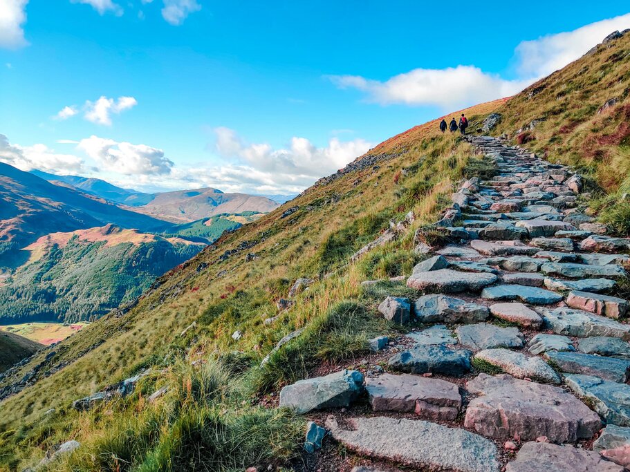 Hiking trail in Scotland