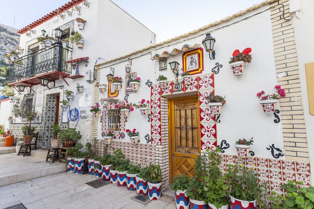 Colorful Streets of Santa Cruz, Alicante