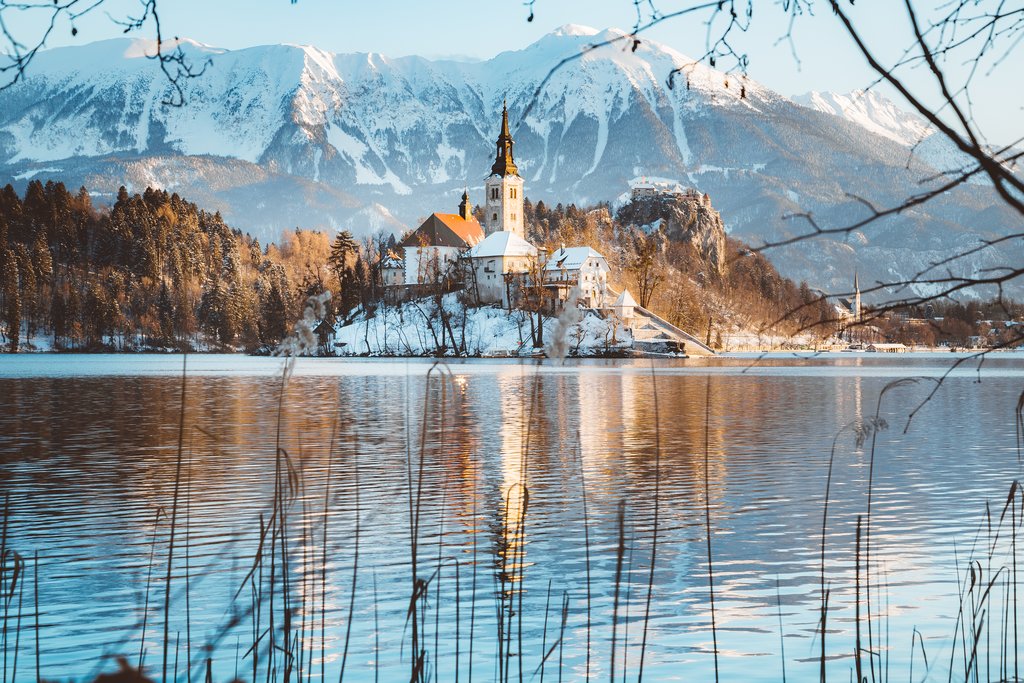 Bled Castle in wintertime