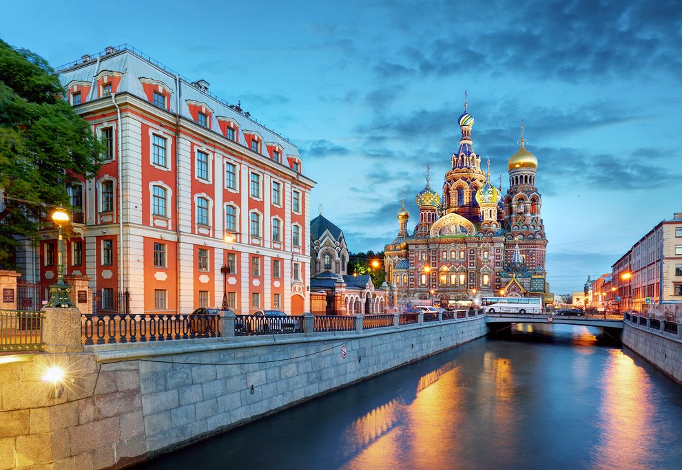 Neva River and The Church of the Savior on Spilled Blood