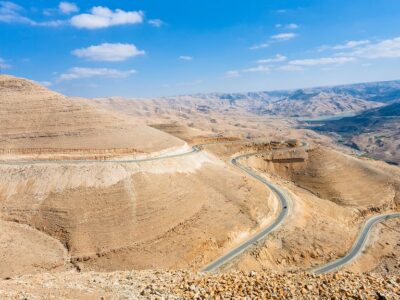 King Highway In Mountain Near Al Mujib Dam