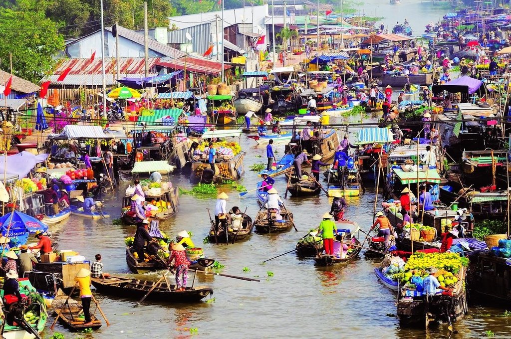 The floating market of Cần Thơ