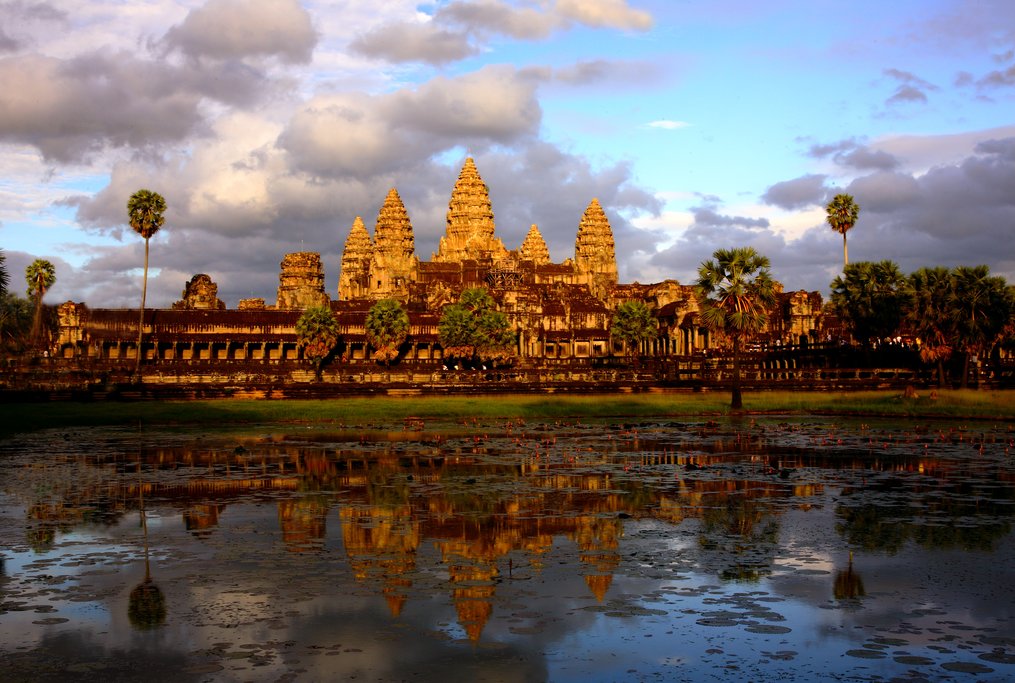 Originally a Hindu temple, Angkor Wat was transformed into a Buddhist temple at the end of the 12th century