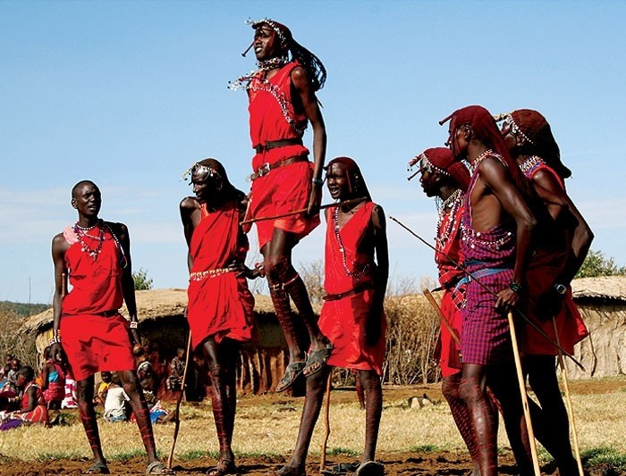 A traditional Maasai dance