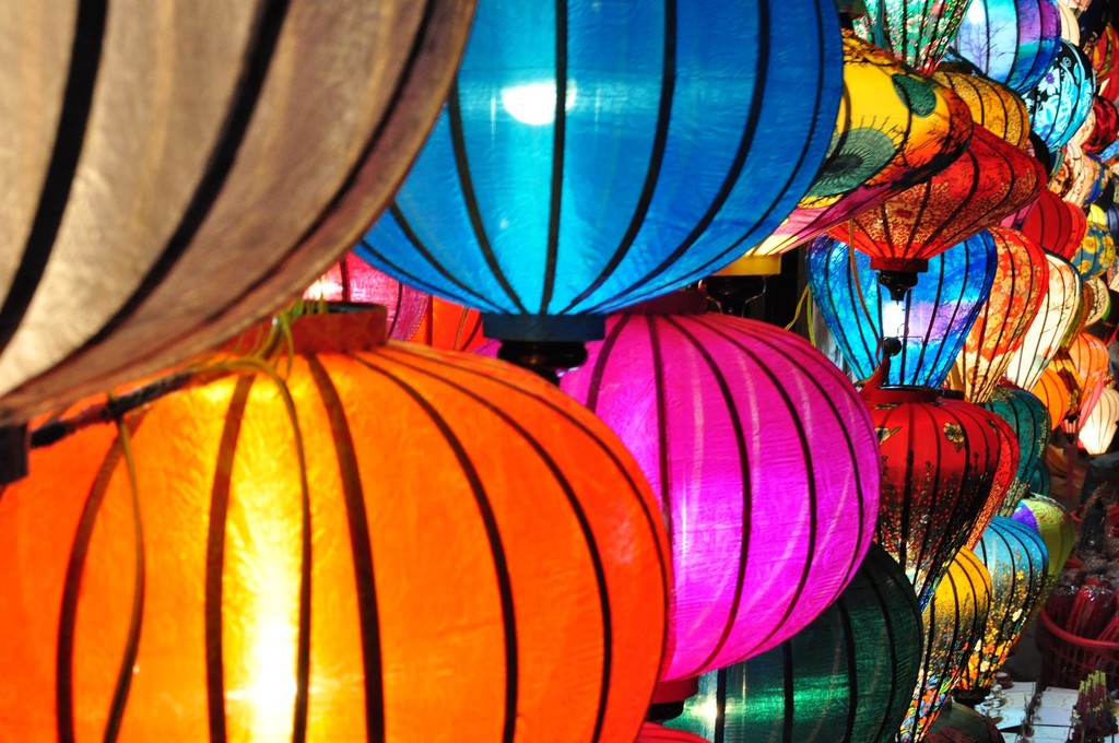 Colorful lanterns for sale in Hoi An