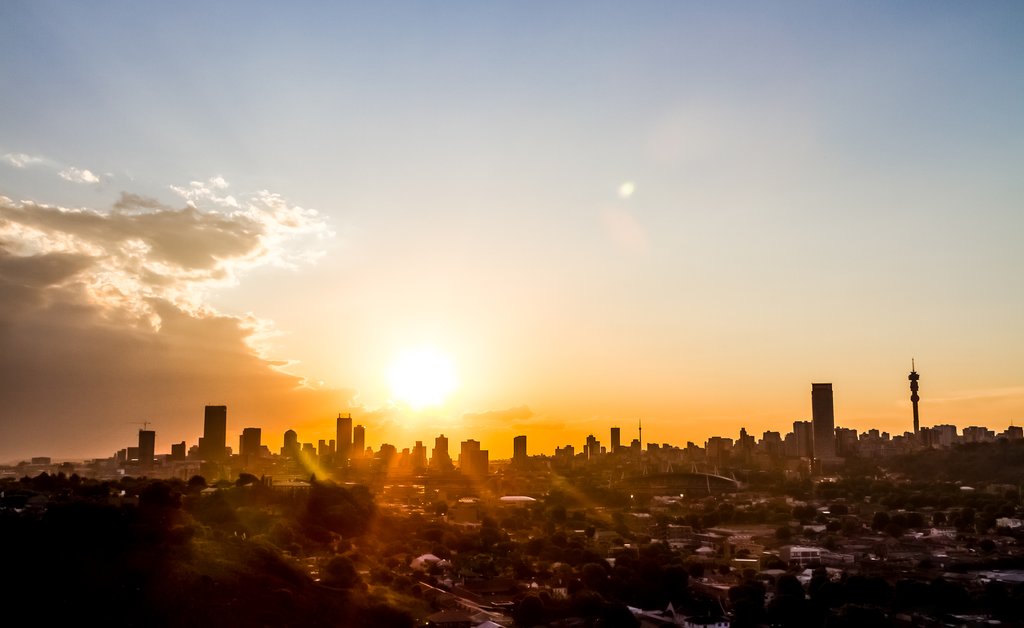 Sunrise over Johannesburg