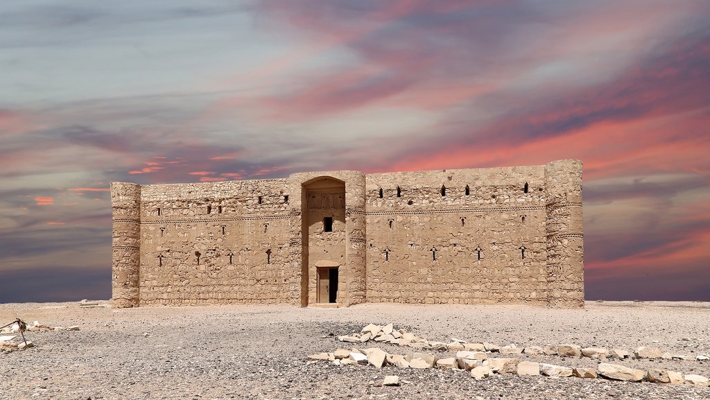 Qasr Kharana, the desert castle, in eastern Jordan