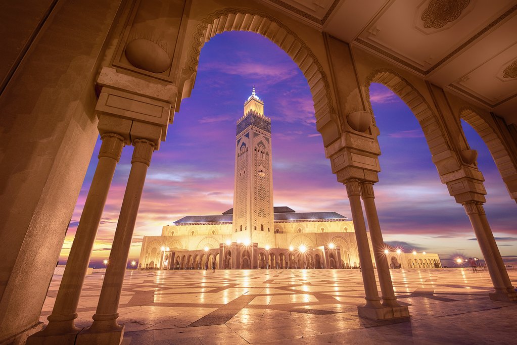 Casablanca, Hassan II Mosque at Night