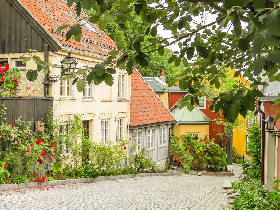 The historic Damstredet neighborhood in Oslo