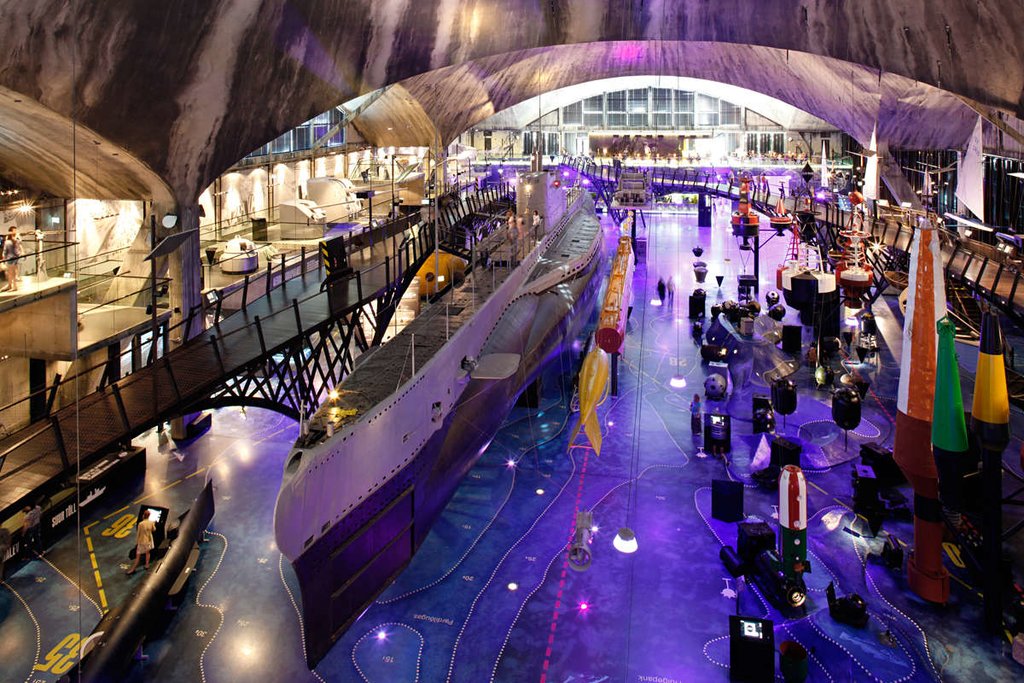 Check out the seaplane hangar at the Maritime Museum