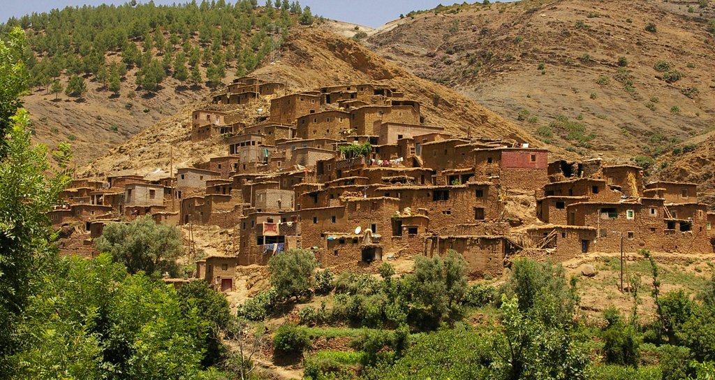 Adobe Berber village of the Atlas Mountains