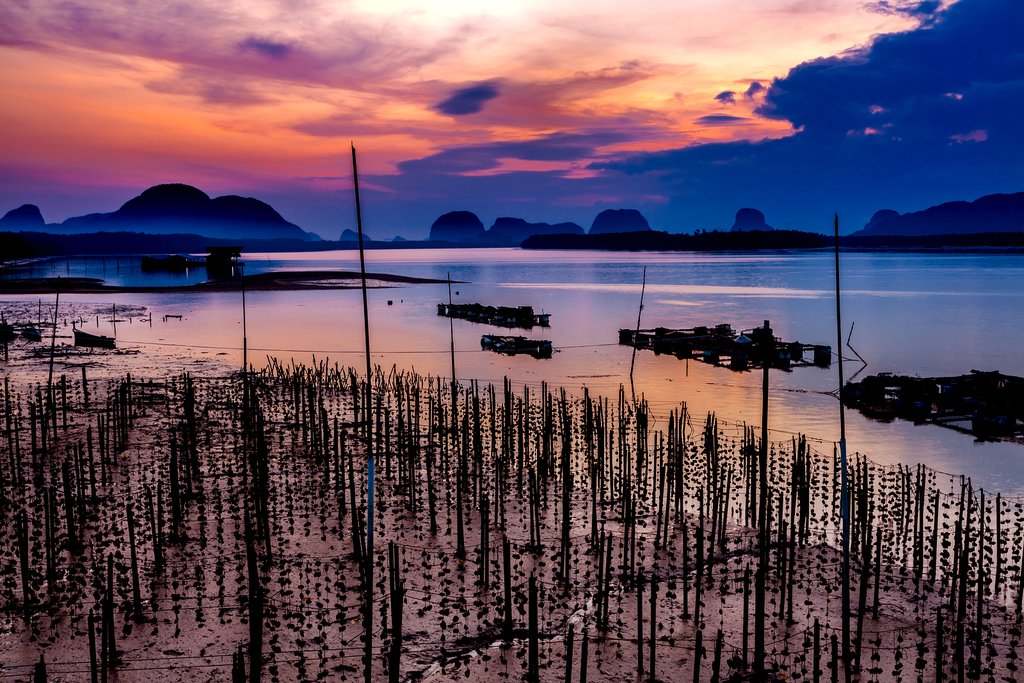 Gorgeous view from the small fishing village of Ban Samchong.